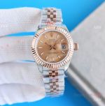Swiss Quality Copy Rolex Datejust 28 Salmon 2-Tone Rose Gold Jubilee watch